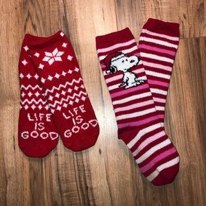christmas fuzzy socks set